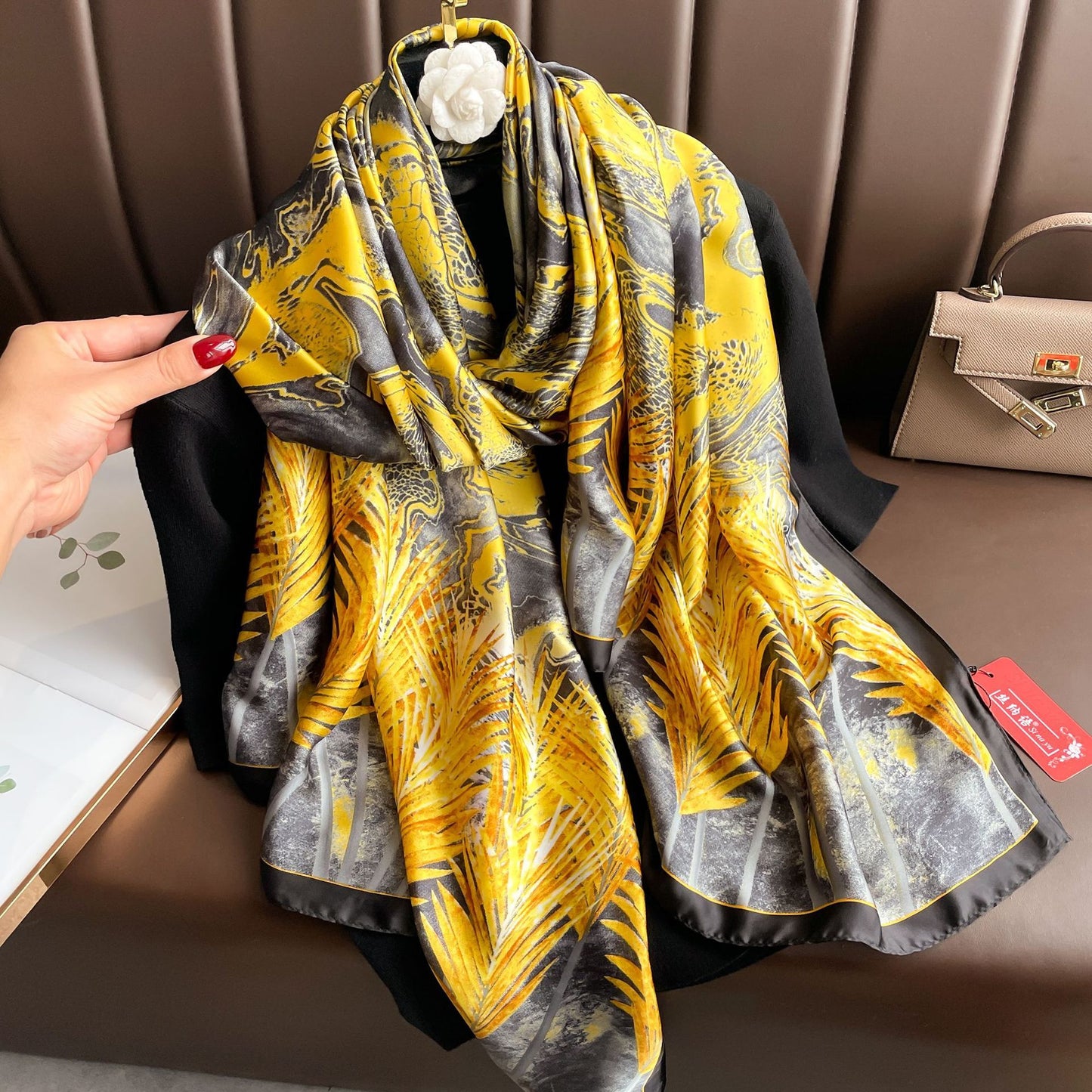 Korean Fashion Decorative Beach Towel Shawl - Stylish Mid-Length - ChicVix