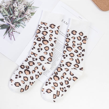 Leopard Print Long Tube Socks for Autumn and Winter - ChicVix