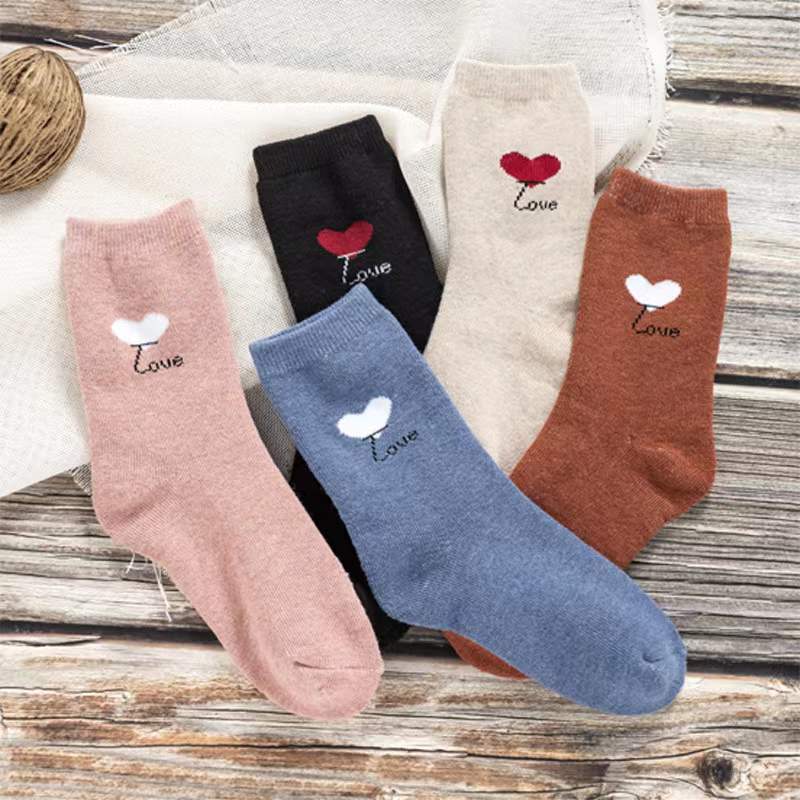 Women's Winter Mid-Calf Thick Warm Socks - Assorted Designs (5-Pair Pack) - ChicVix