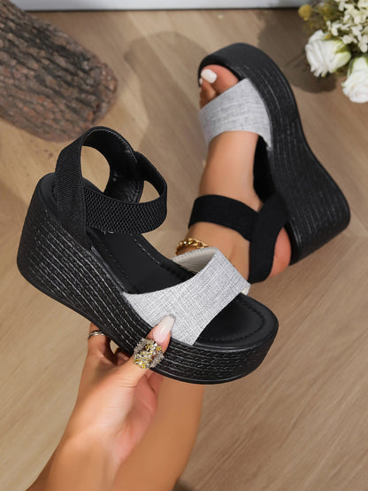 Women's Summer Casual Platform Sandals – Stylish Outdoor One-line Design