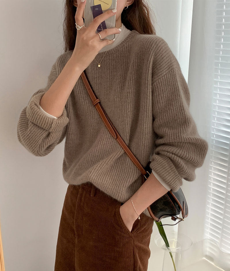 Korean Fashion Loose Sweater - Women’s Winter Collection - ChicVix