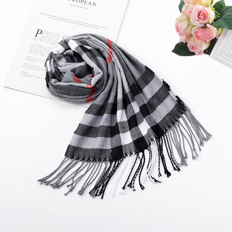 British-Inspired Plaid Scarf for Autumn and Winter - ChicVix