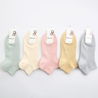 Women's Solid Color Cotton Ankle Socks – Breathable and Comfortable Short Socks - ChicVix