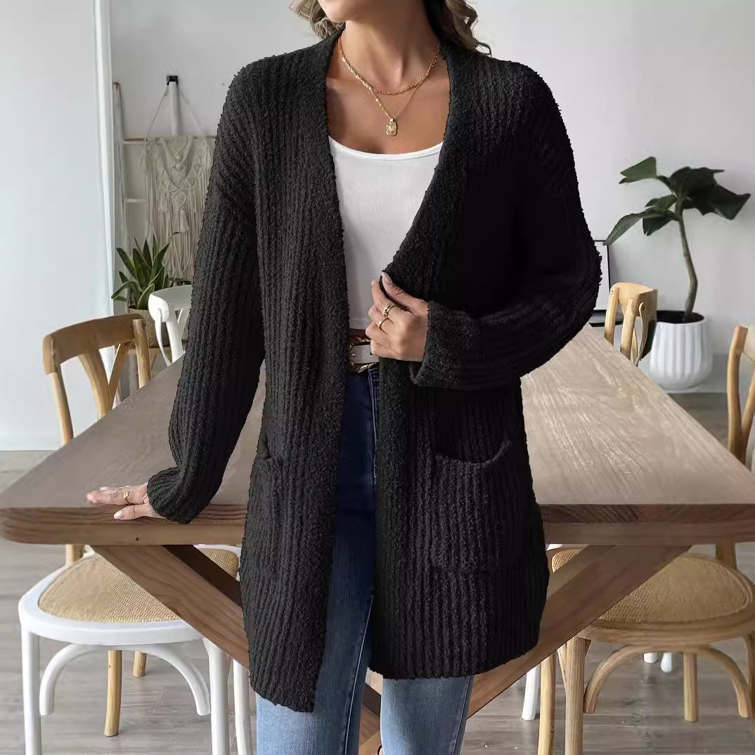 Trendy Women’s Long Sleeve Fashion Cardigan Sweater - ChicVix