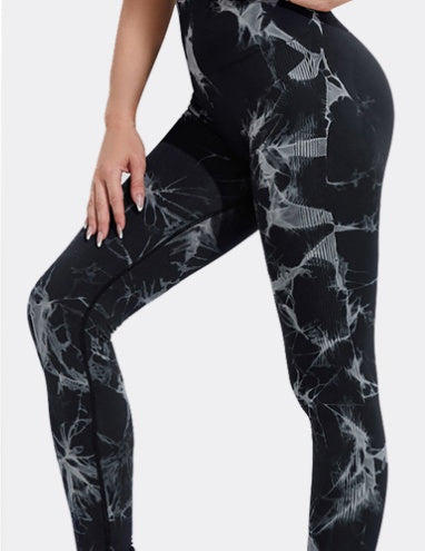 Seamless Tie Dye Leggings for Women – Push Up Sport Fitness & Yoga Pants - ChicVix