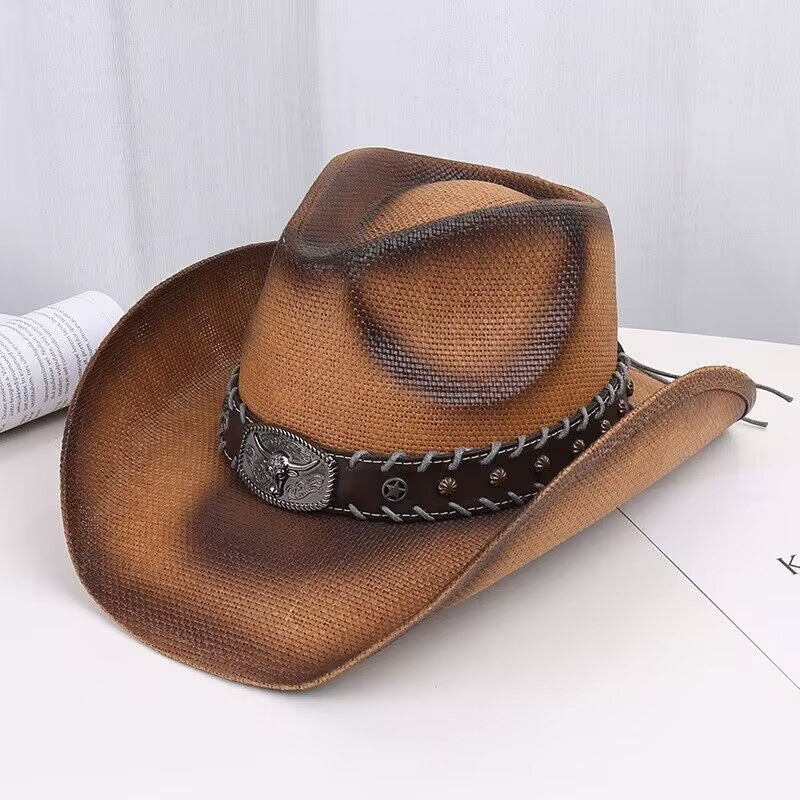 Classic Straw Cowboy Hat – Perfect for Western & Dance Styles - ChicVix