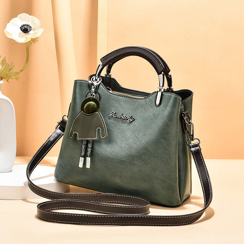 Vintage-Inspired Women's Small PU Leather Handbag - Daily Fashion Retro Shoulder Bag