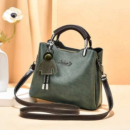 Vintage-Inspired Women's Small PU Leather Handbag - Daily Fashion Retro Shoulder Bag